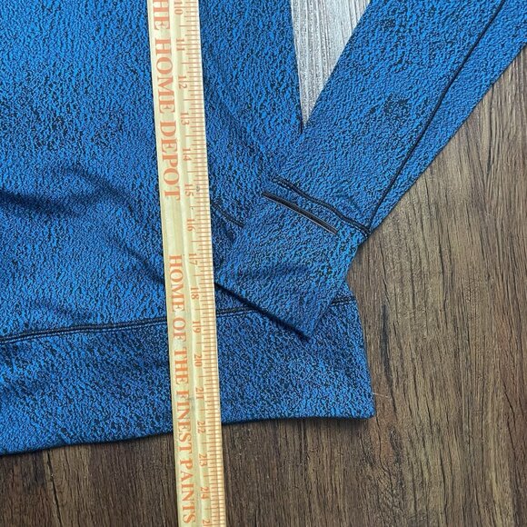 Lululemon Blue Marled Rush Hour 1/4 Zip Pullover Sweater Jacket Size 6 - Picture 7 of 7